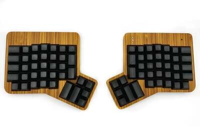 ErgoDox FT Standard Bamboo Wood Case with oil finish