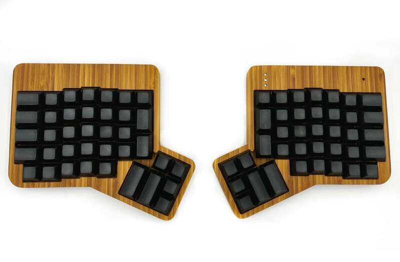 ErgoDox FT Standard Bamboo Wood Case with oil finish