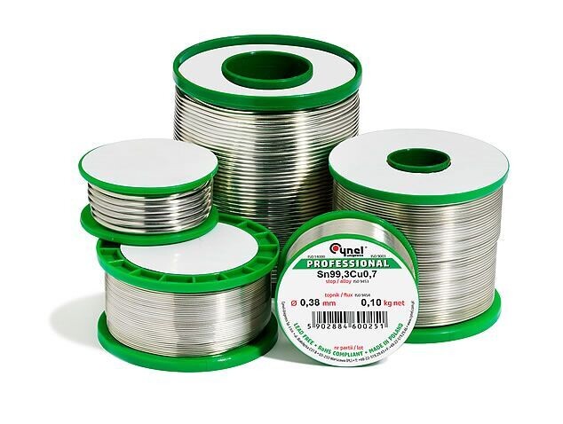Soldering wire: CYNEL Sn99,3Cu0,7; 0.5mm