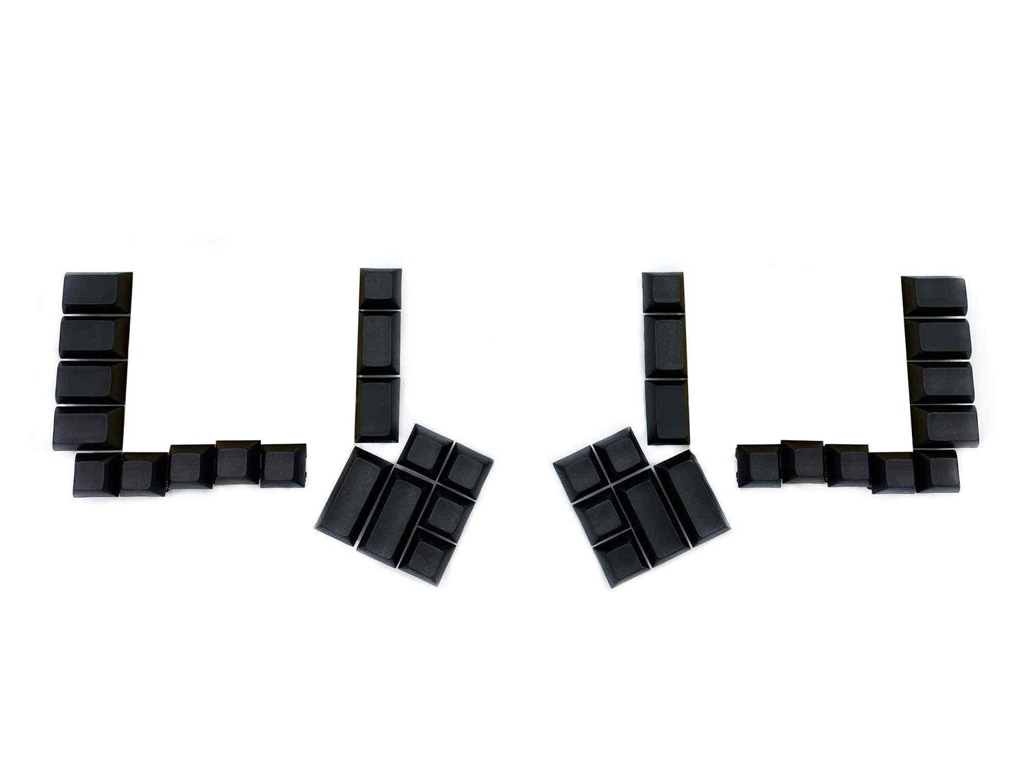 DSA KeyCaps (left & right keyboards) ErgoDox - 76 key black (modifier set)