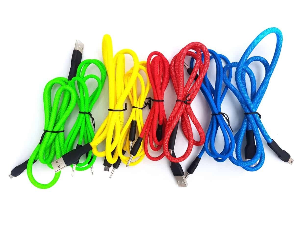 Braided Cables USB for Ergodox / ReDox / MiniDox / ErgoDash / HeliDox (corne) set