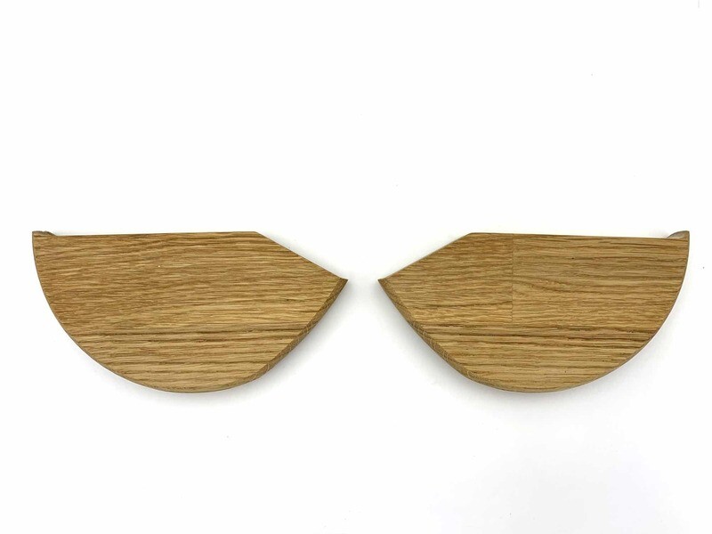 Set of wooden wrist rests for Redox keyboard - Oak