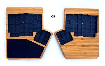 B-Stock ErgoDox FullHand LIFT Bamboo Wood Case with oil finish ver.1