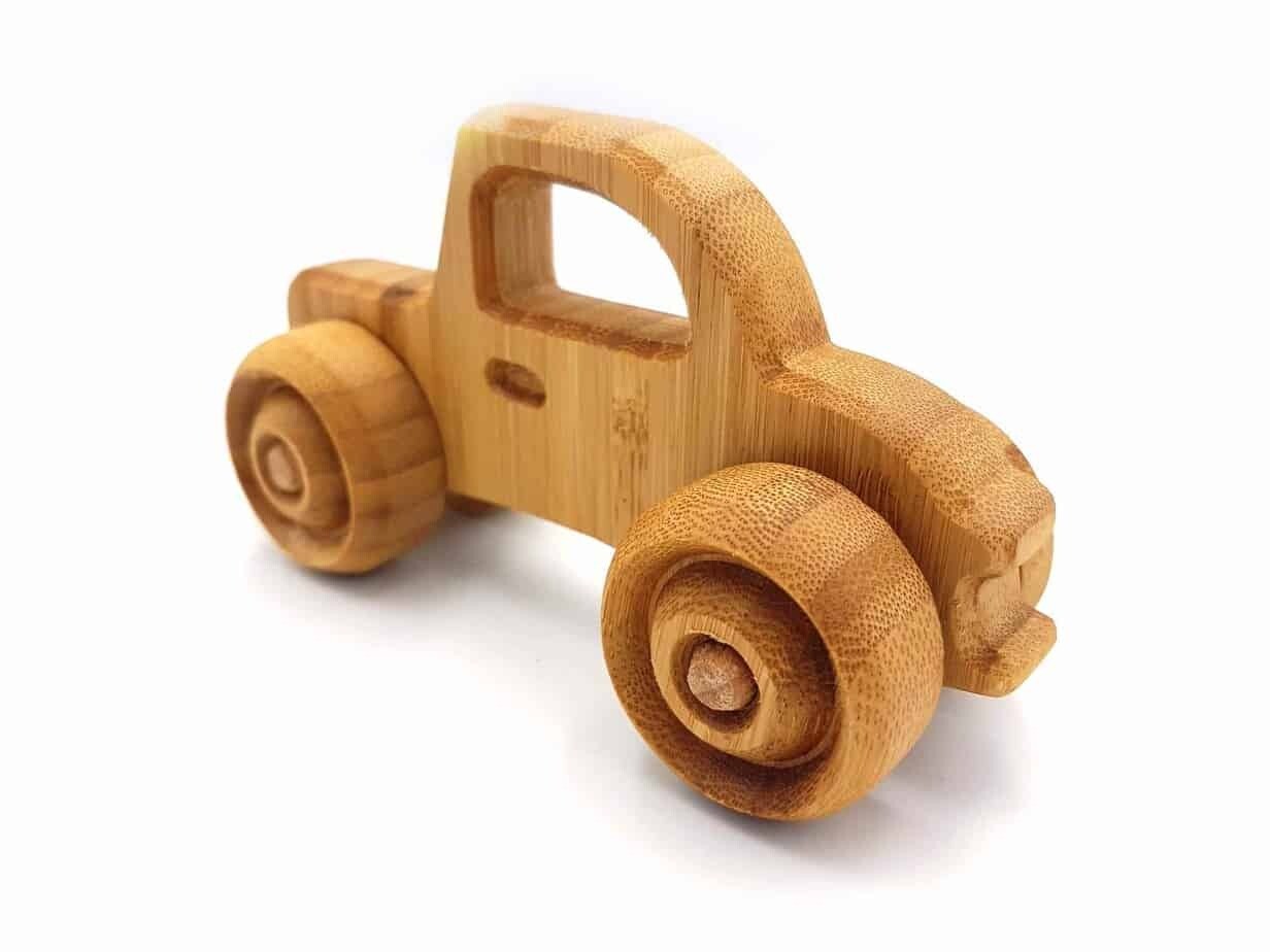 Wooden Bamboo Toy Car (eco toys) - Pickup