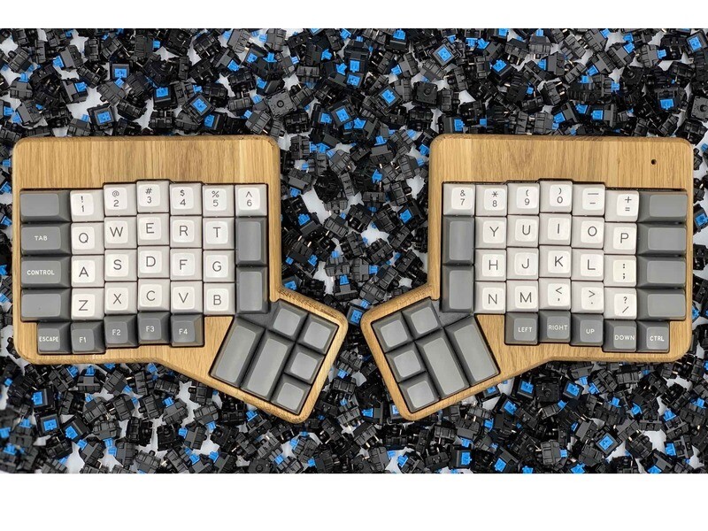 ErgoDox Standard LIFT Oak Wood Case High Profile