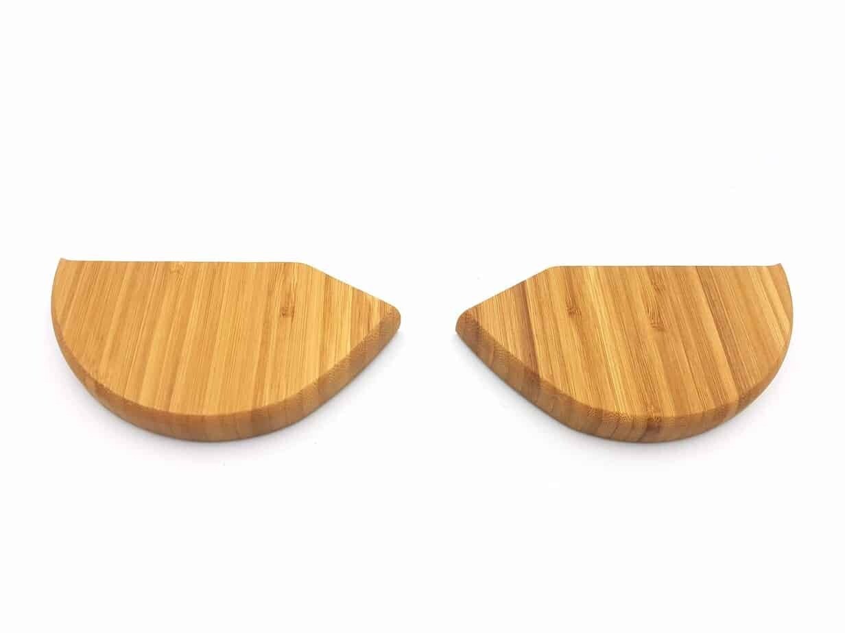 Set of wooden wrist rests for Redox / ErgoDash ver2 keyboard - Bamboo