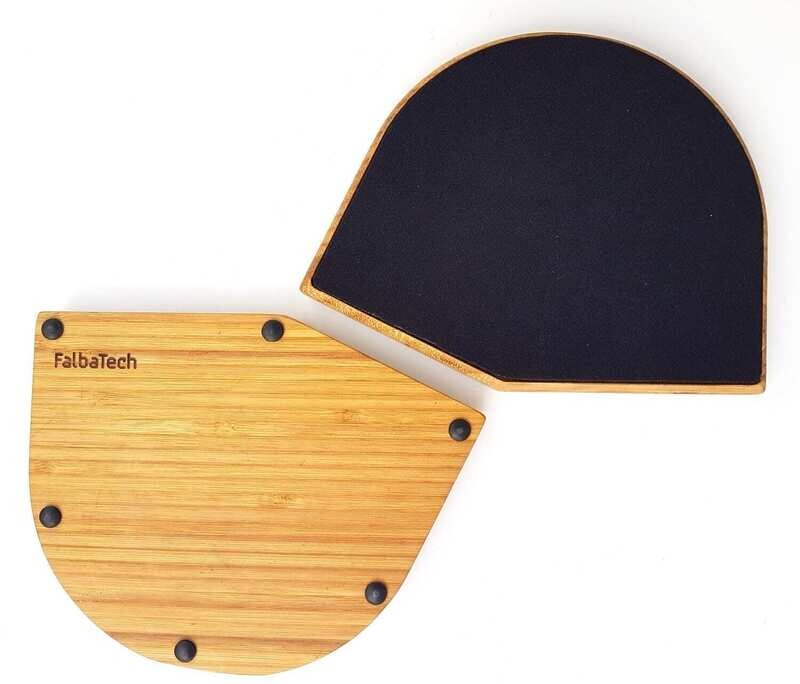 Wooden wrist rests for ErgoDox keyboard - Bamboo (Neoprene)