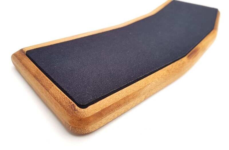Set of wooden wrist rests for Atreus42 keyboard - Bamboo (neoprene)