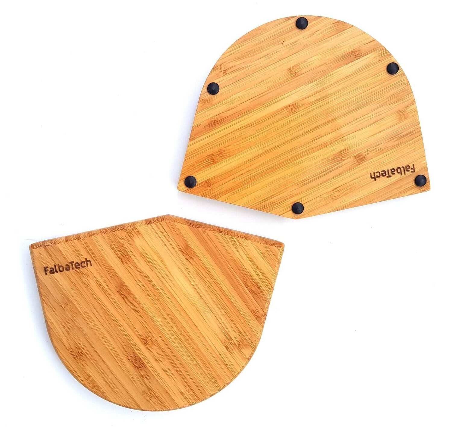Set of wooden wrist rests for ErgoDox keyboard - Bamboo