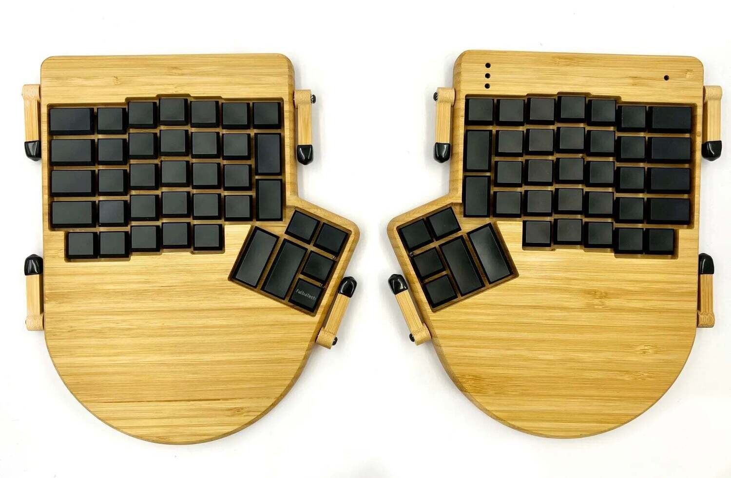 B-stock! ErgoDox_FT Low Profile FullHand Bamboo Wood Case with oil finish ver2.