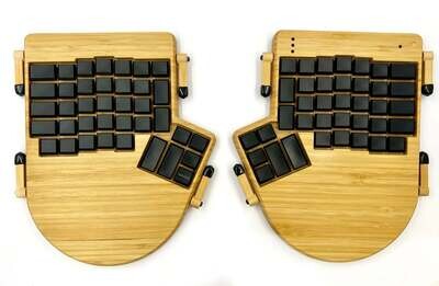 B-stock! ErgoDox FT Low Profile FullHand Bamboo Wood Case with oil finish ver2.