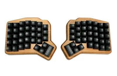 ErgoDash Standard LIFT Wood Case with oil finish ver2