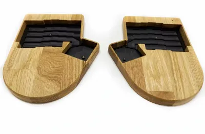 B-Stock ErgoDox FullHand LIFT Oak Wood Case with oil finish ver.2