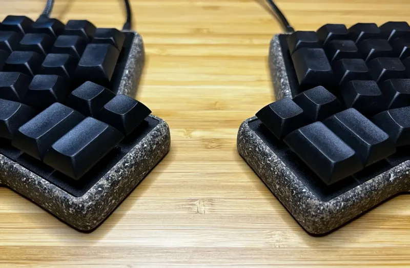 Redox Stone: Elegant Keyboard in a Wood Case Mimicking Stone (free Shipping)