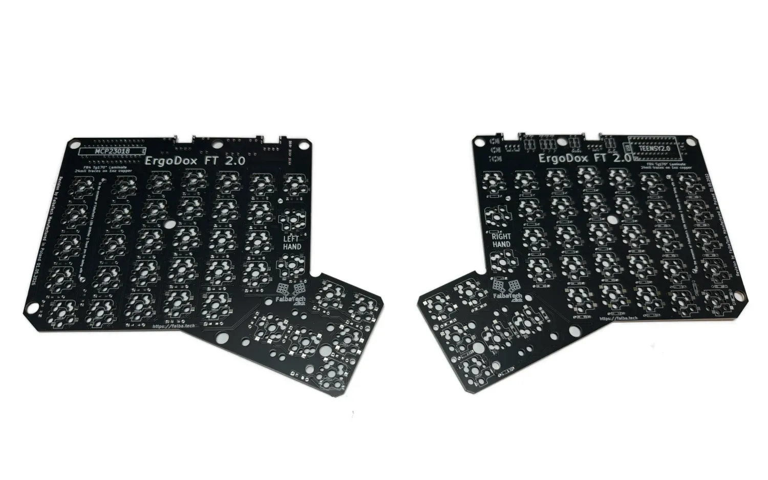 ErgoDox FT PCB Electrical Boards (gaming one hand)
