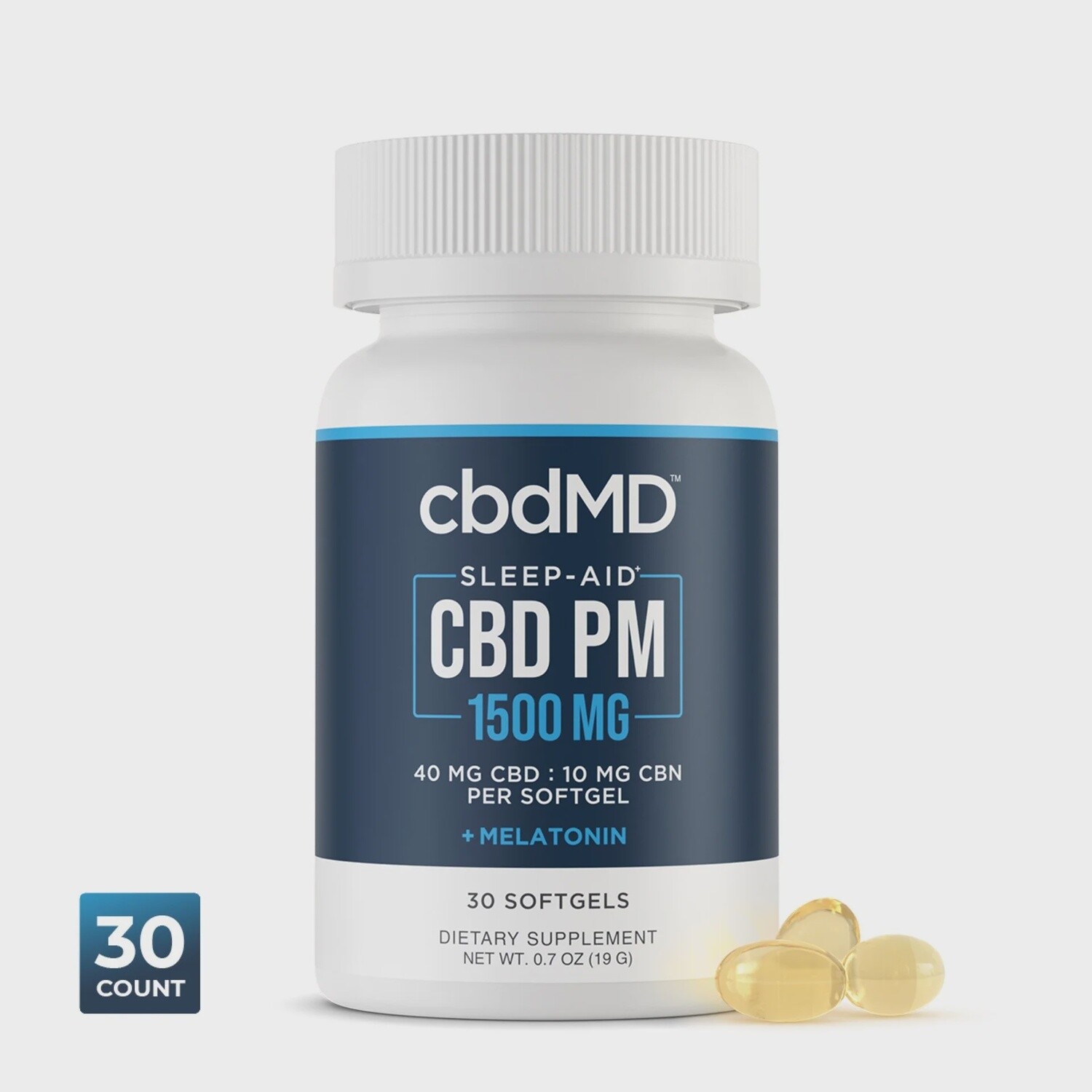 cbdMD | 1500mg CBD PM Sleep Aide Softgels - 30ct