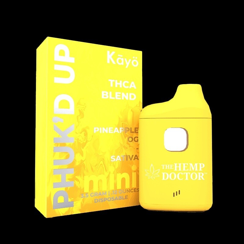 Kayo Phuk&#39;d Up THCA Disposable - 3.5g, Strain: Pineapple OG - Sativa