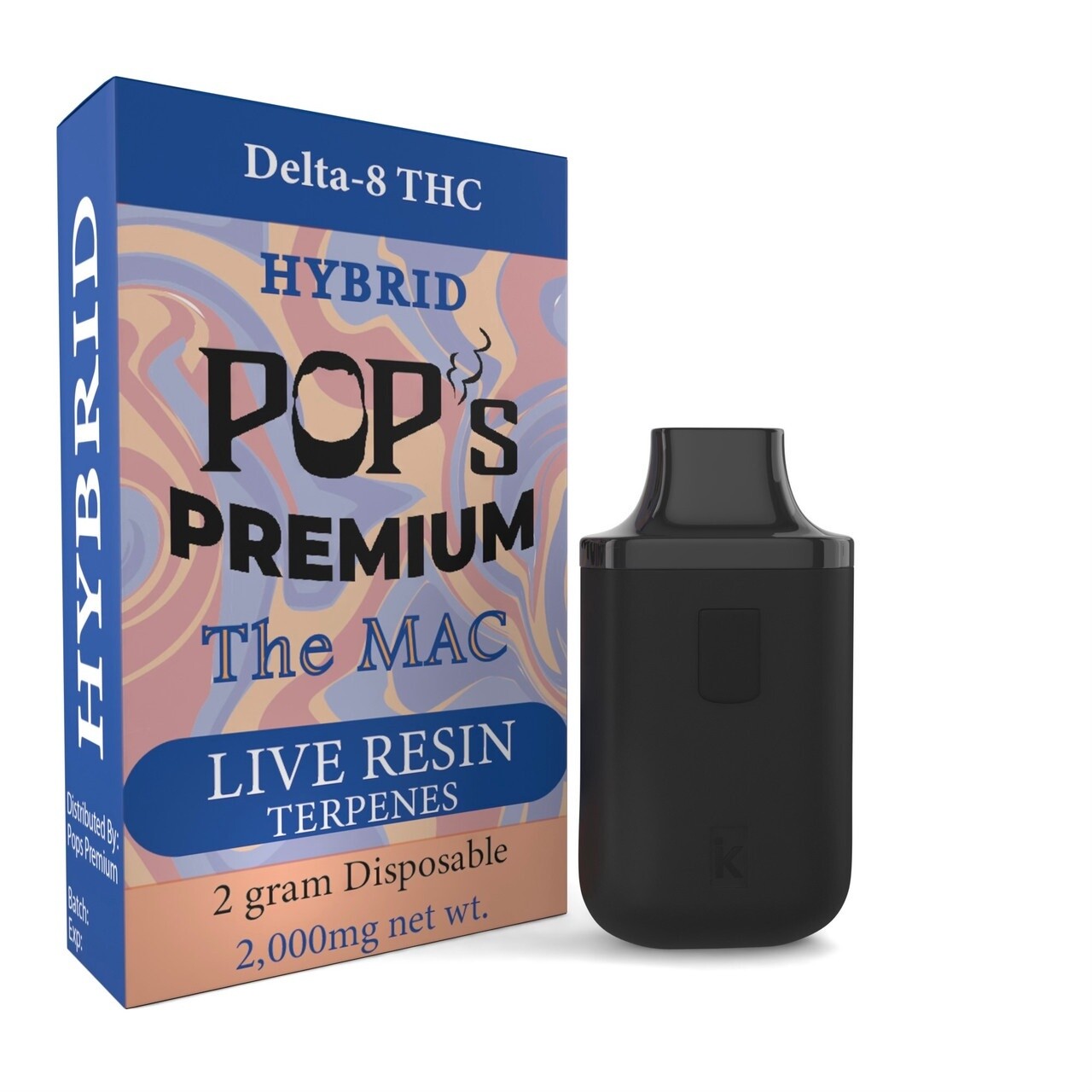 Pop's Premium MAC Live Resin Delta 8 Disposable - 2g