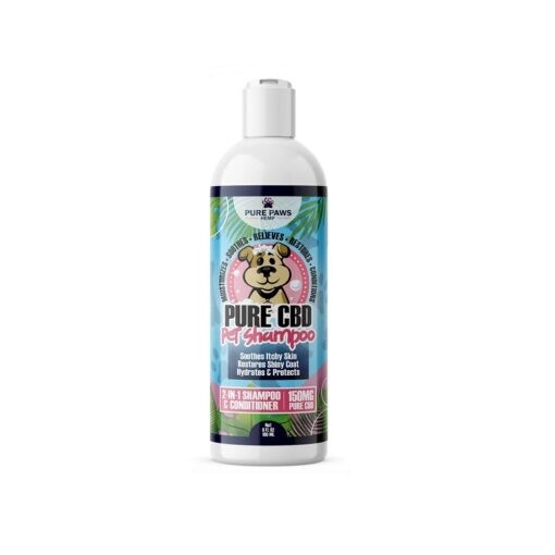 Pure Paws Pet 2-in-1 Hemp CBD Shampoo and Conditioner