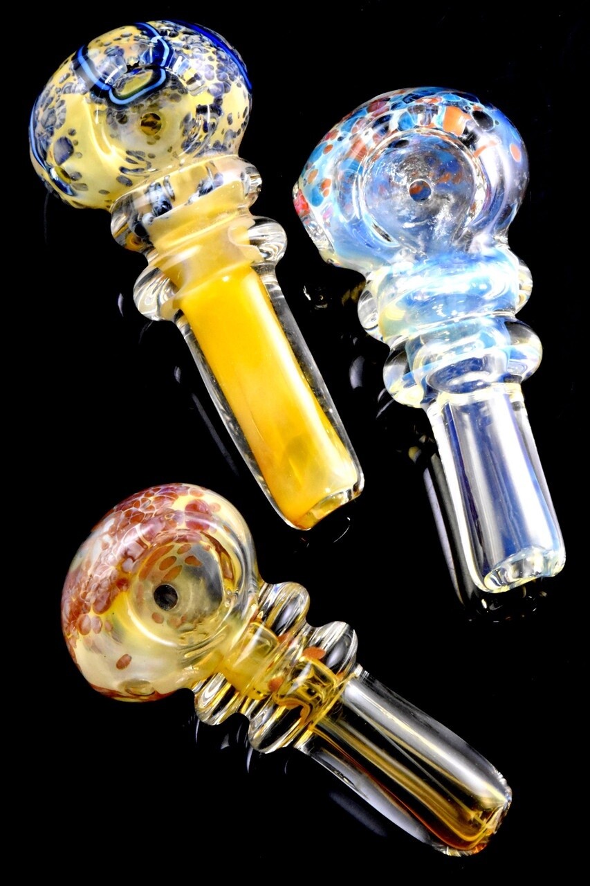 Small Color Changing Frit Rings Glass Pipe