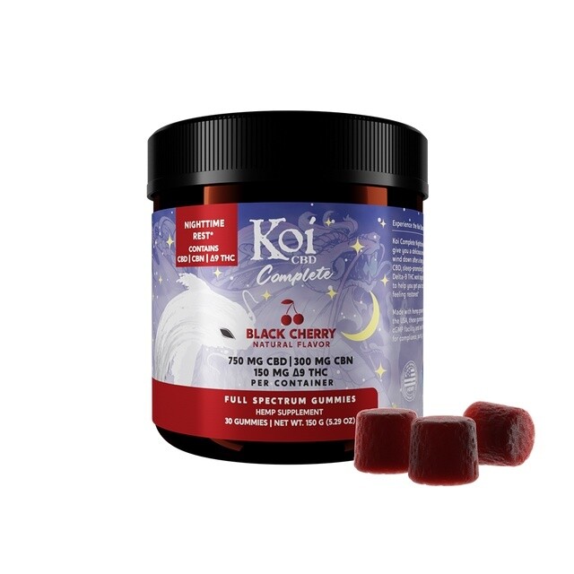 Koi Complete 200mg CBN Gummies, Flavor: Black Cherry