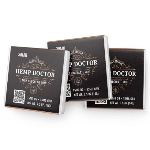 The Hemp Doctor | 1:1 D9:CBD Milk Chocolate Minis 30mg