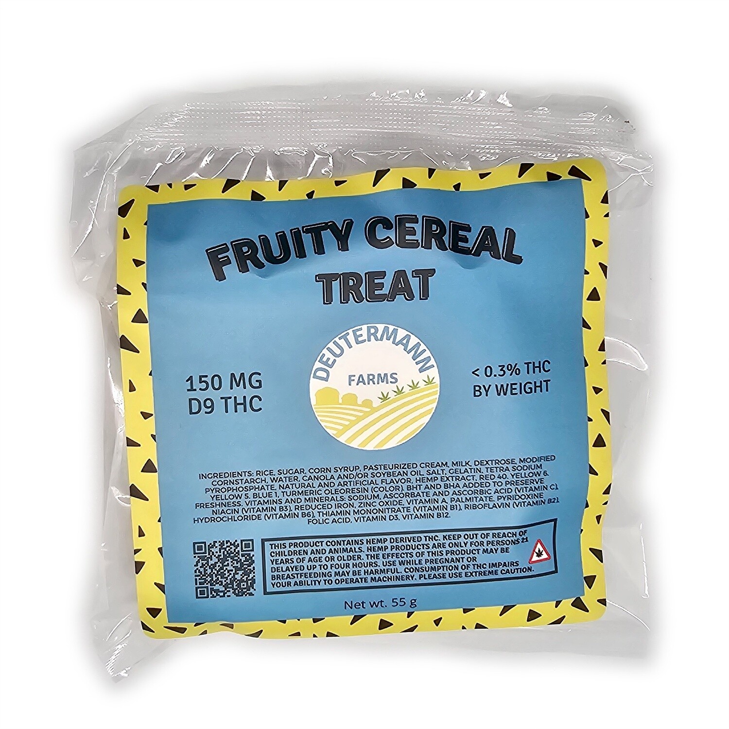 Deutermann Farms Delta 9 Fruity Cereal Treat Bar - 150mg