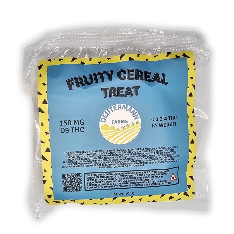 Deutermann Farms Delta 9 Fruity Cereal Treat Bar - 150mg