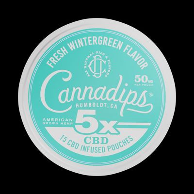Cannadips 5X CBD Pouches, Flavor: Fresh Wintergreen