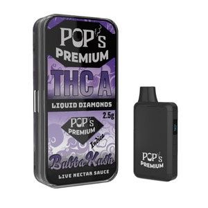 Pop&#39;s Premium  Bubba Kush (Indica) THCa Liquid Diamonds | 2.5g Disposable Vape