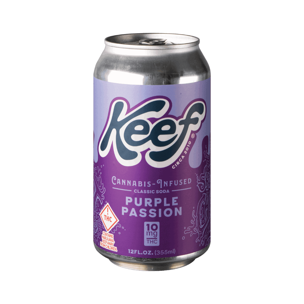 KEEF Infused Soda 10mg D9 THC, Flavor: Purple Passion