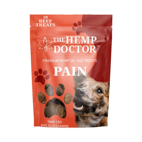 The Hemp Doctor| Pain CBD Dog Treats, Beef-Flavored