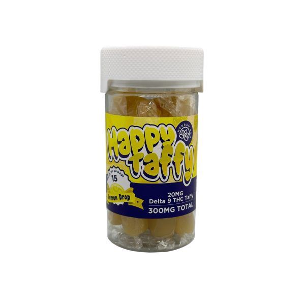 Herban Bud |  Delta 9 Happy Taffy 15ct - 20mg, Flavor: Lemon Drop