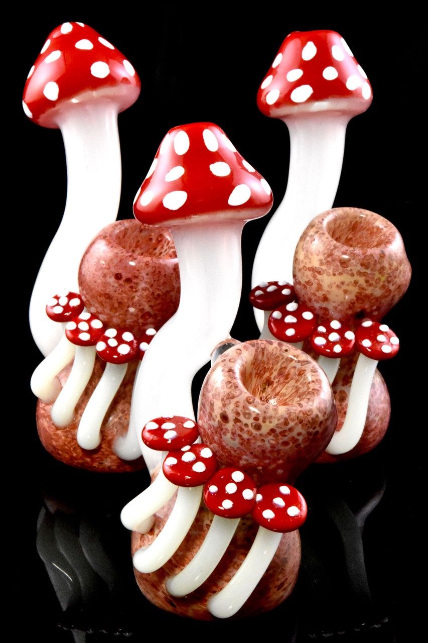 Mushroom Sherlock Glass Bubbler
