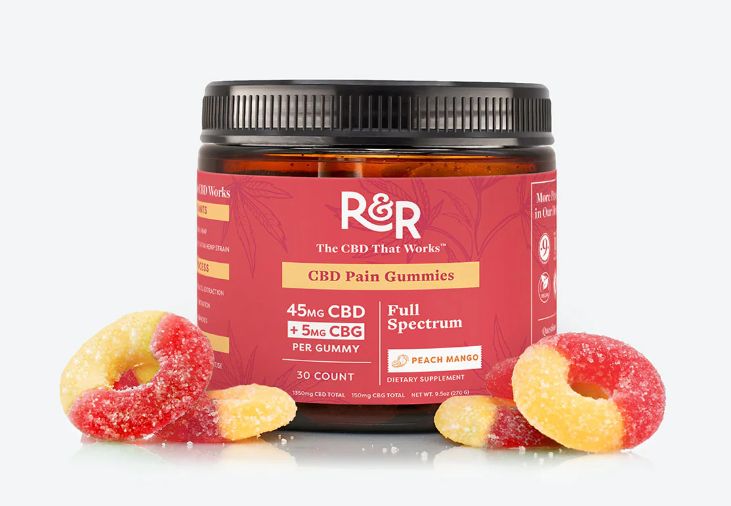 R&amp;R Medicinals | CBD Pain Gummies [45mg CBD+5mg CBG]
