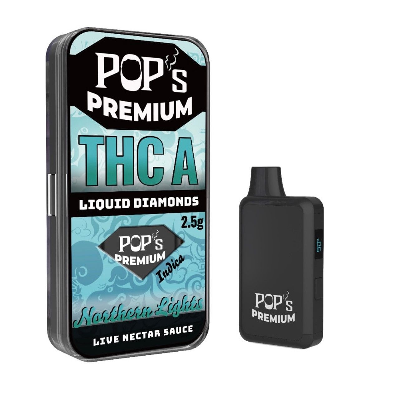 Pop&#39;s Premium Northern Lights (Indica) THCa Liquid Diamonds | 2.5g Disposable Vape