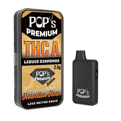 Pop&#39;s Premium Hawaiian Haze (Sativa) THCa Liquid Diamonds | 2.5g Disposable Vape