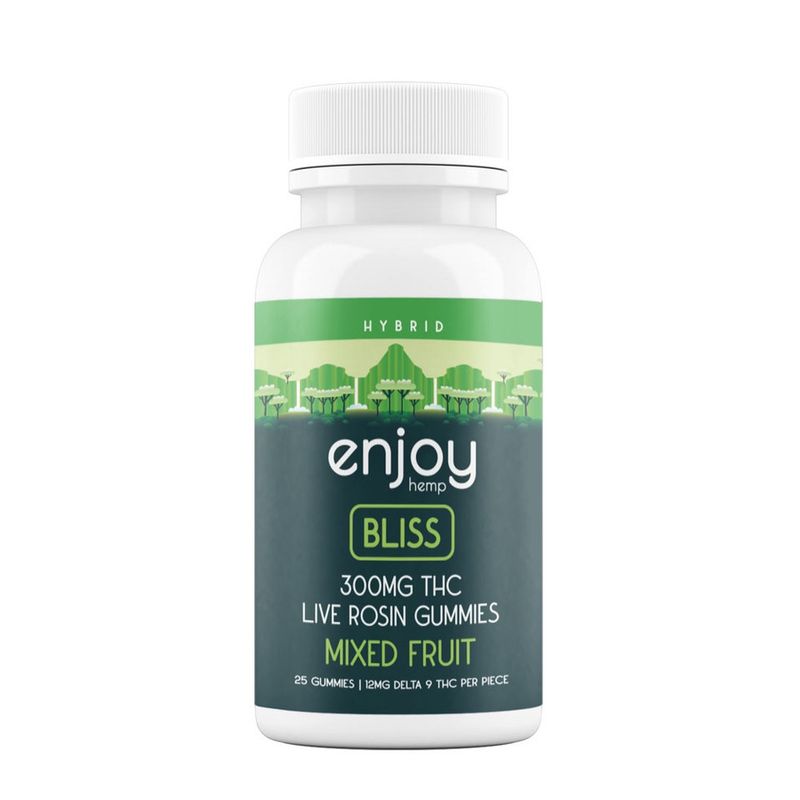 Enjoy Hemp Live Rosin Delta 9 THC 300mg Gummies-25 gummies | 12 mg each