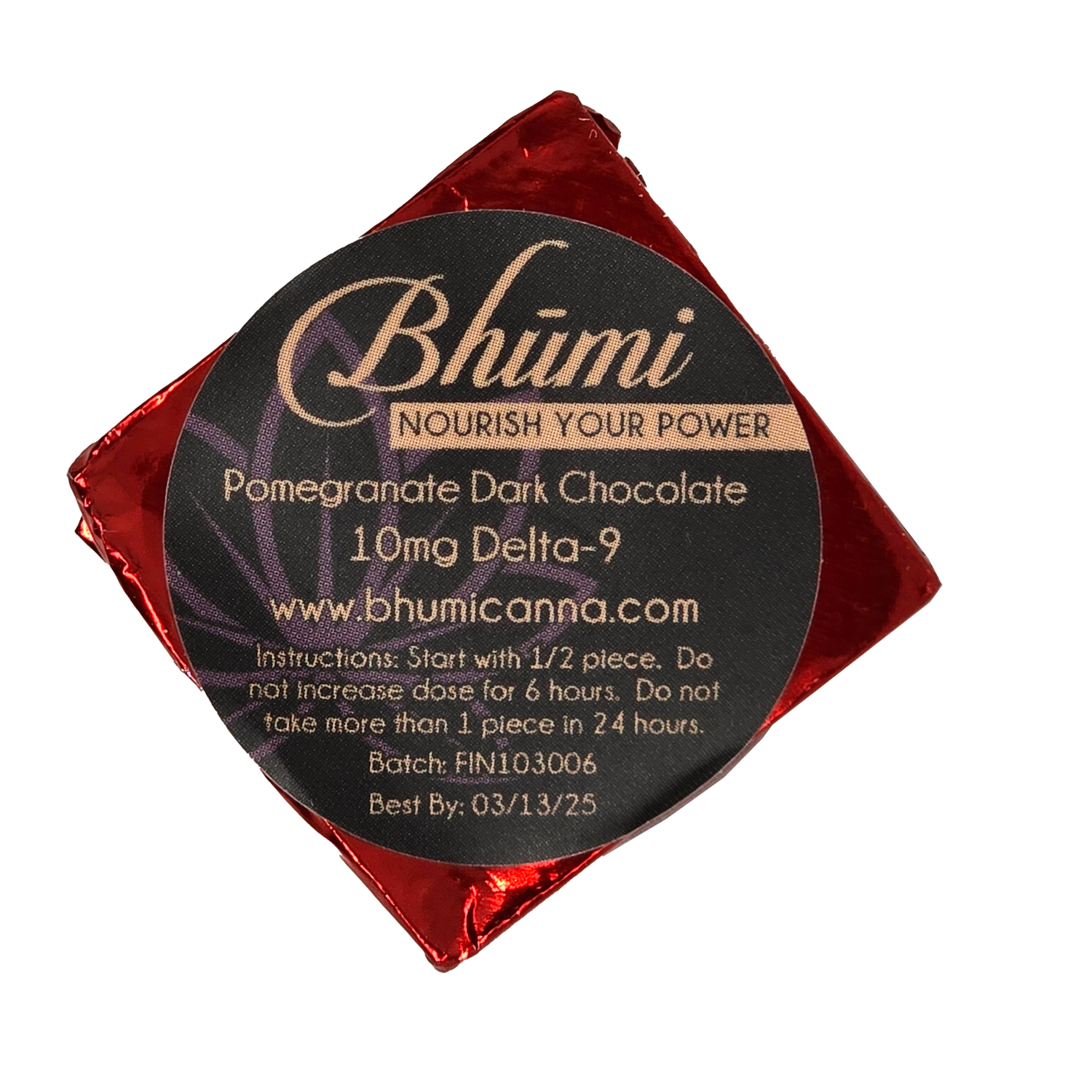 Bhumi Pomegranate Dark Chocloate Minis - 15mg Delta 9 Edible