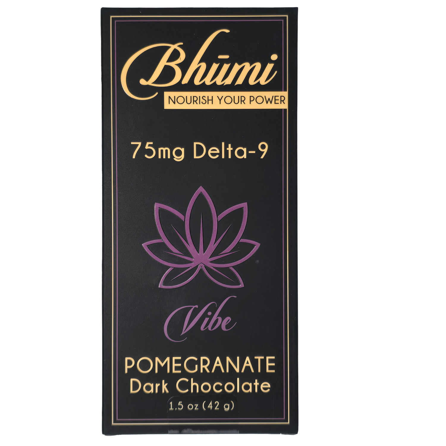 Bhumi Pomegranate Dark Chocolate Bar - 75mg Delta 9