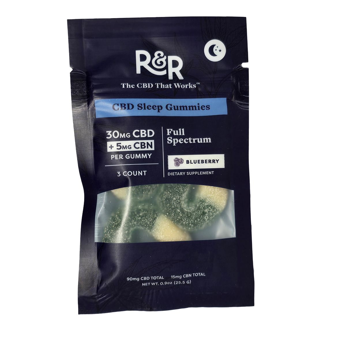 R&amp;R Medicinals | Full Spectrum Sleep Gummies [30mg CBD+5mg CBN], Size: 3 count