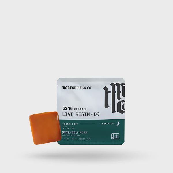 Modern Herb Co Live Resin and Delta 9 Caramel Knockout Single - 40mg