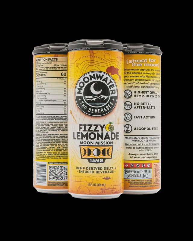 Moonwater Fizzy Lemonade 15mg