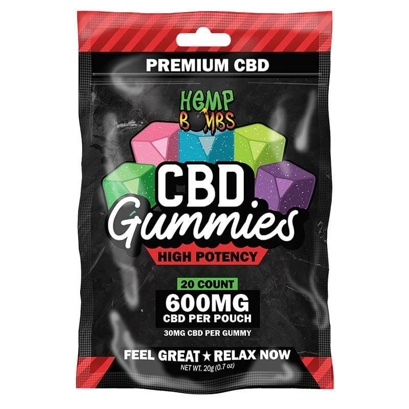 High Potency CBD Gummies 20ct - 600mg [Hemp Bombs]