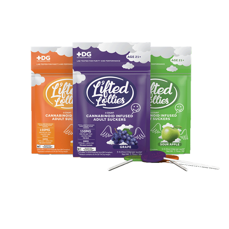 Lifted Lollies - 2:1 D9 | CBD Lollipops [20 mg D9 | 10mg CBD]