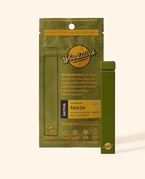 Woodstock Hemp Astral Zen (Sativa) THCa Live Resin | 2g Disposable Vape