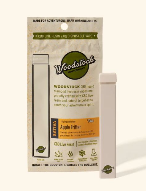 Wildwood Hemp Apple Fritter (Sativa) CBD Live Resin | 2g Disposable Vape