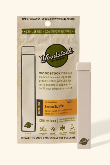 Wildwood Hemp Lemon Slushie (Indica) CBD Live Resin | 2g Disposable Vape