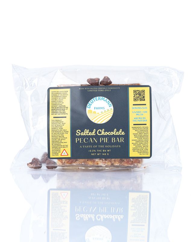Deutermann Farms | Delta 9 Salted Chocolate Pecan Bar - 400mg