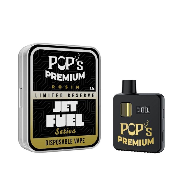 Pop&#39;s Premium Jet Fuel (Sativa) THCa Rosin | 2.5g Disposable Vape